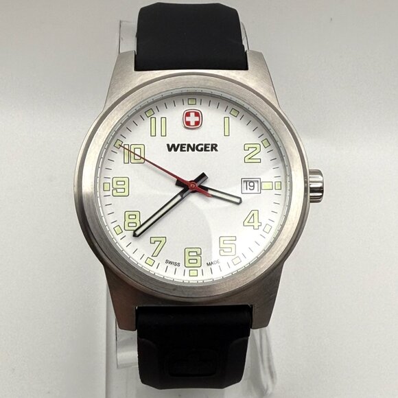 Wenger Swiss Military Field 2014 Round Mens 100M 41mm Watch Working - Picture 3 of 8